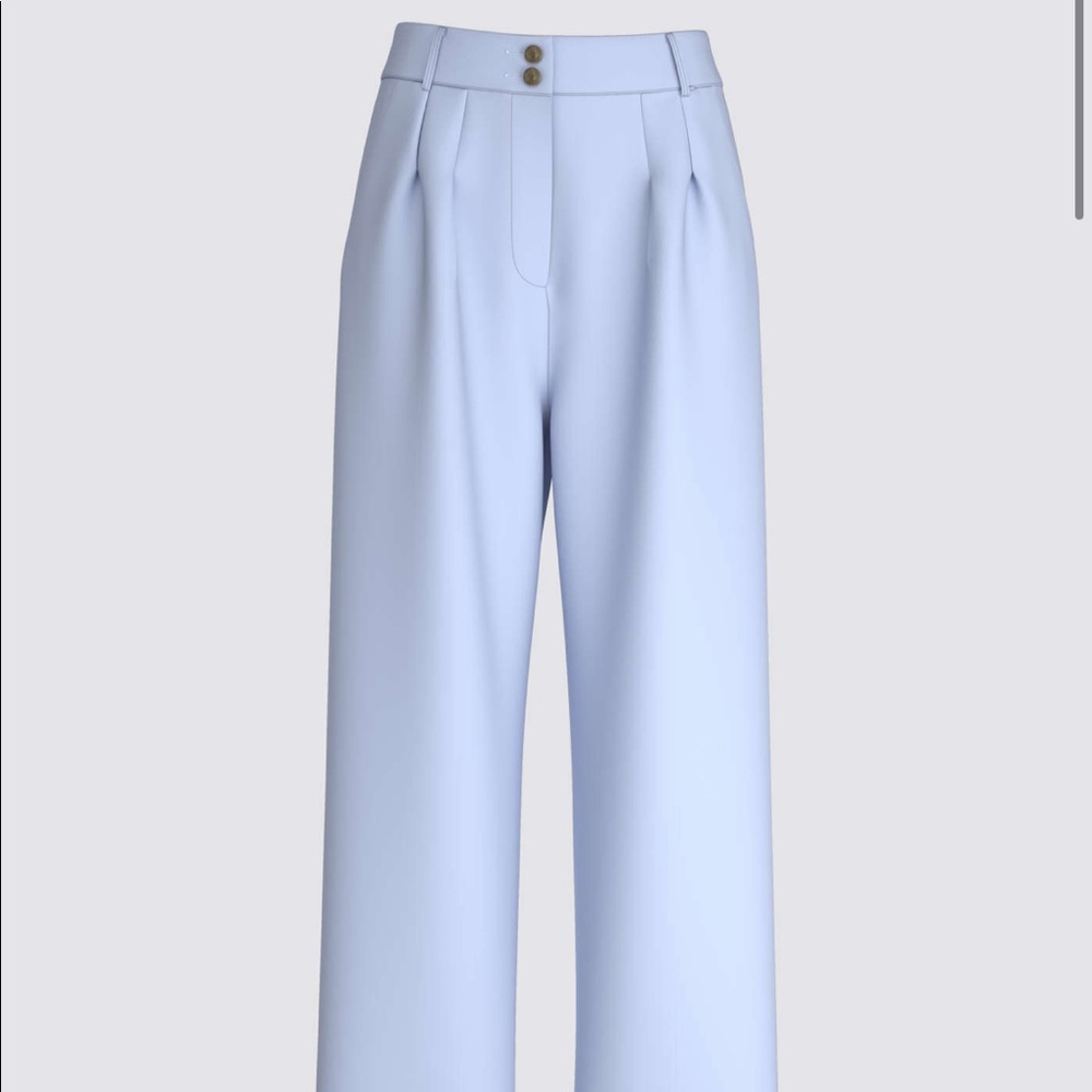 Sky Blue Wide Leg Trousers Size Medium from Cider